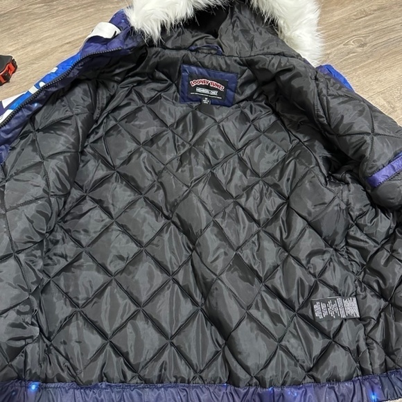 Members Only x Space Jam: A New Legacy Snorkel Bomber Puffer Jacket Medium - Picture 11 of 16